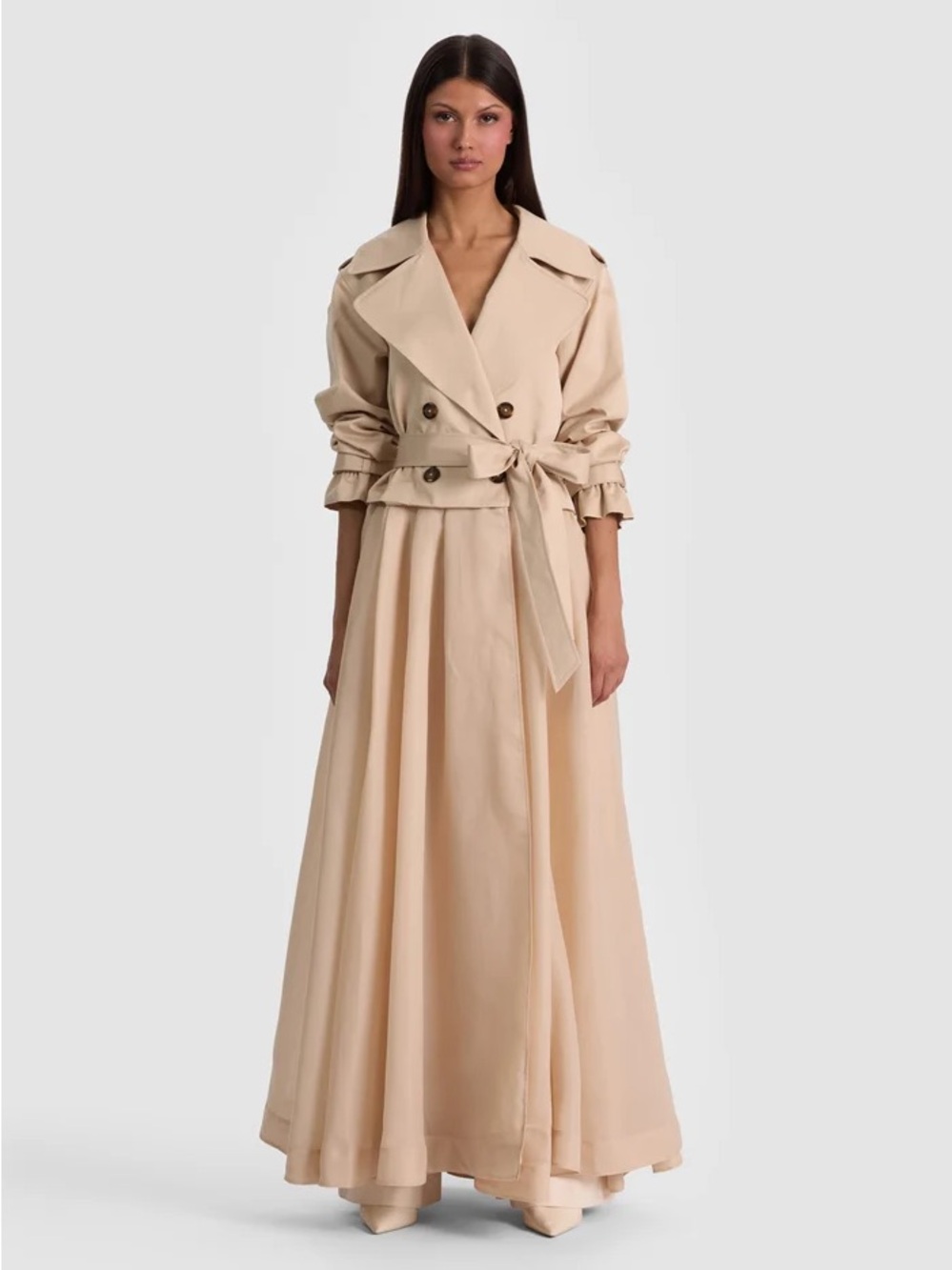 ALICE + OLIVIA NEVADA SHEER COMBO TRENCH COAT SIZE XS NWT - Picture 2 of 8